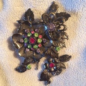 🌹Vintage Heart and Flowers Brooch